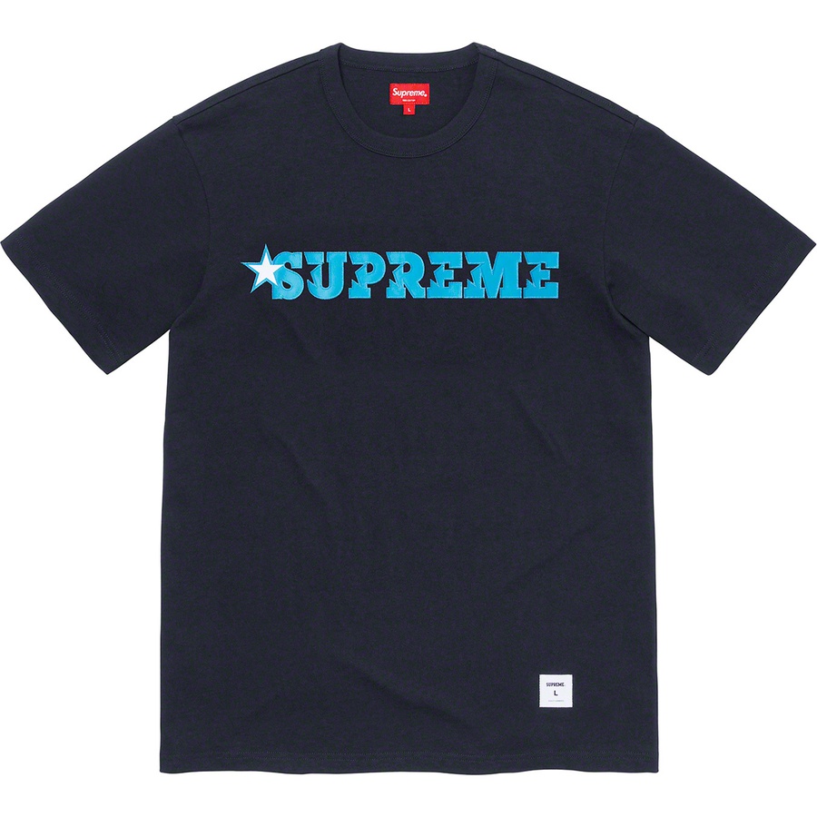 Supreme Star Logo S S Top (SS20) - Navy - $78
