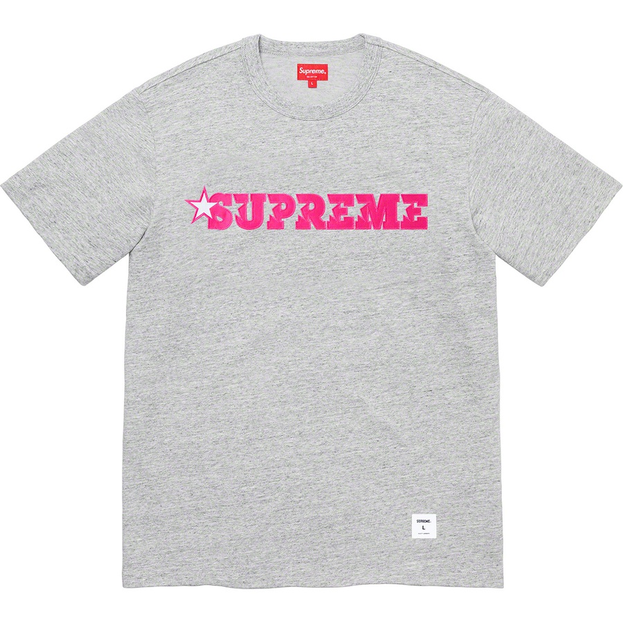 Supreme Star Logo S S Top (SS20) - Heather Grey - $78