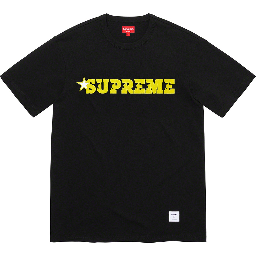 Supreme Star Logo S S Top (SS20) - Black - $78