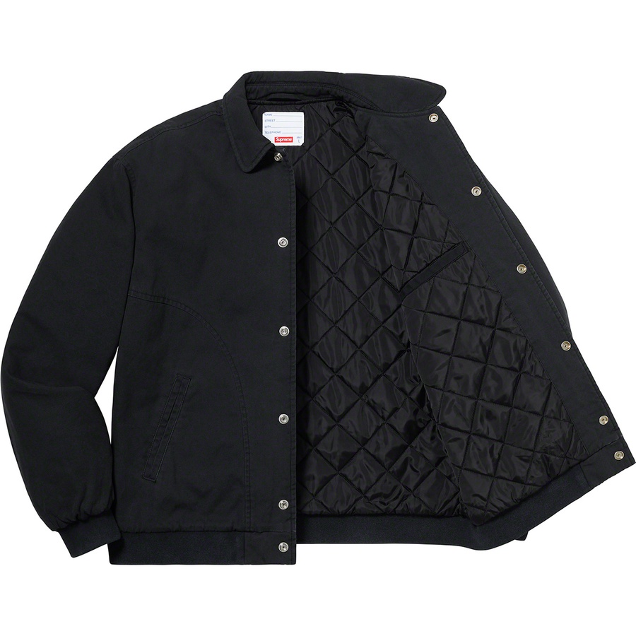Supreme Twill Varsity Jacket (SS20) - Black - $168