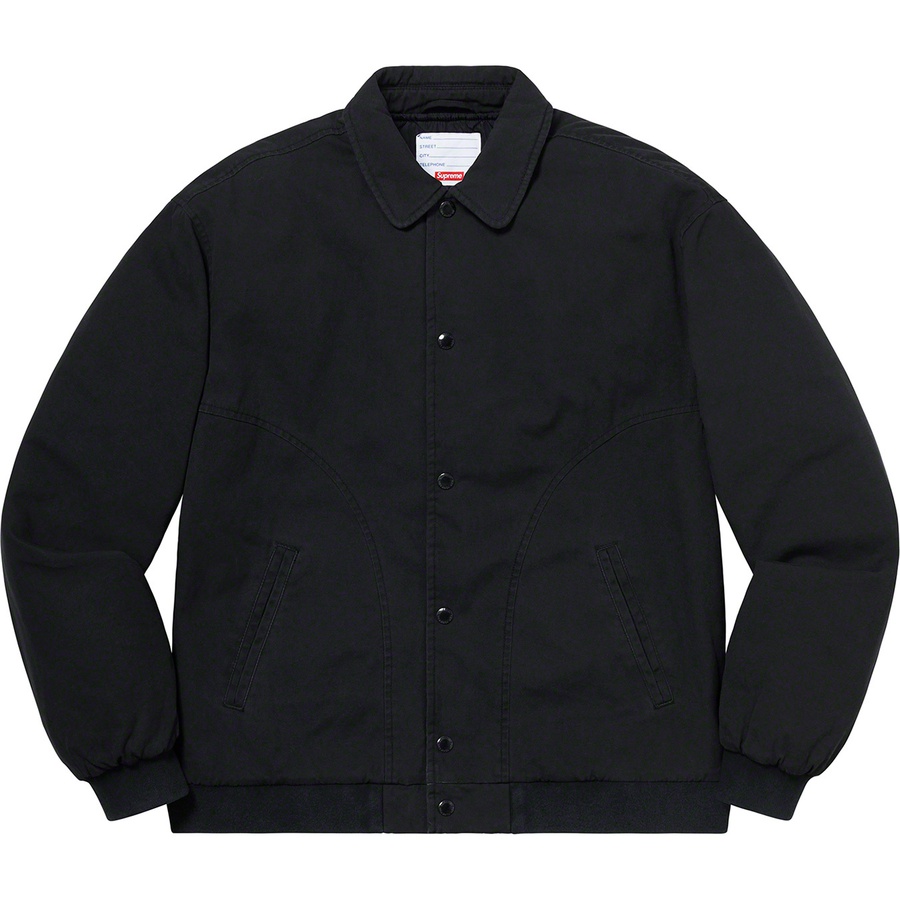 Supreme Twill Varsity Jacket (SS20) - Black - $168