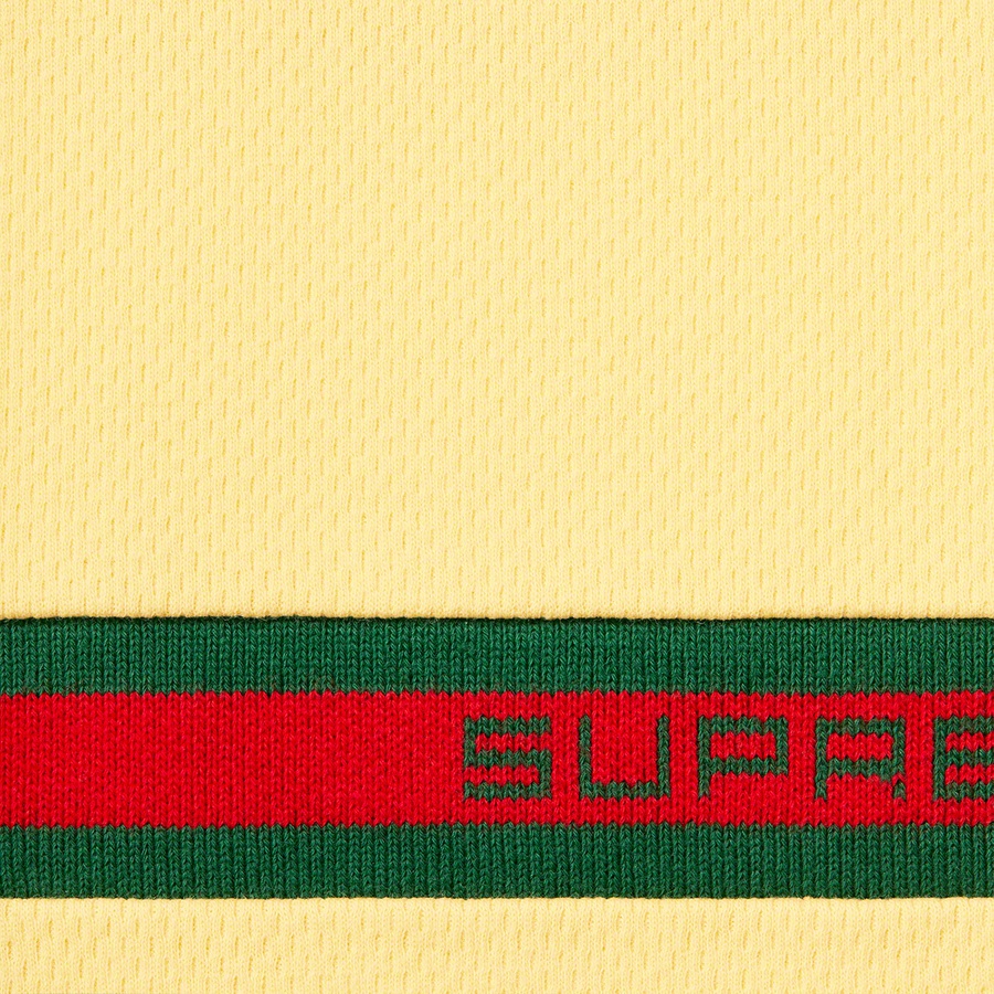 Supreme Knit Stripe S S Top (SS20) - Light Yellow - $88