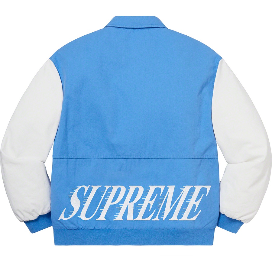 Supreme Twill Varsity Jacket (SS20) - Light Blue - $168