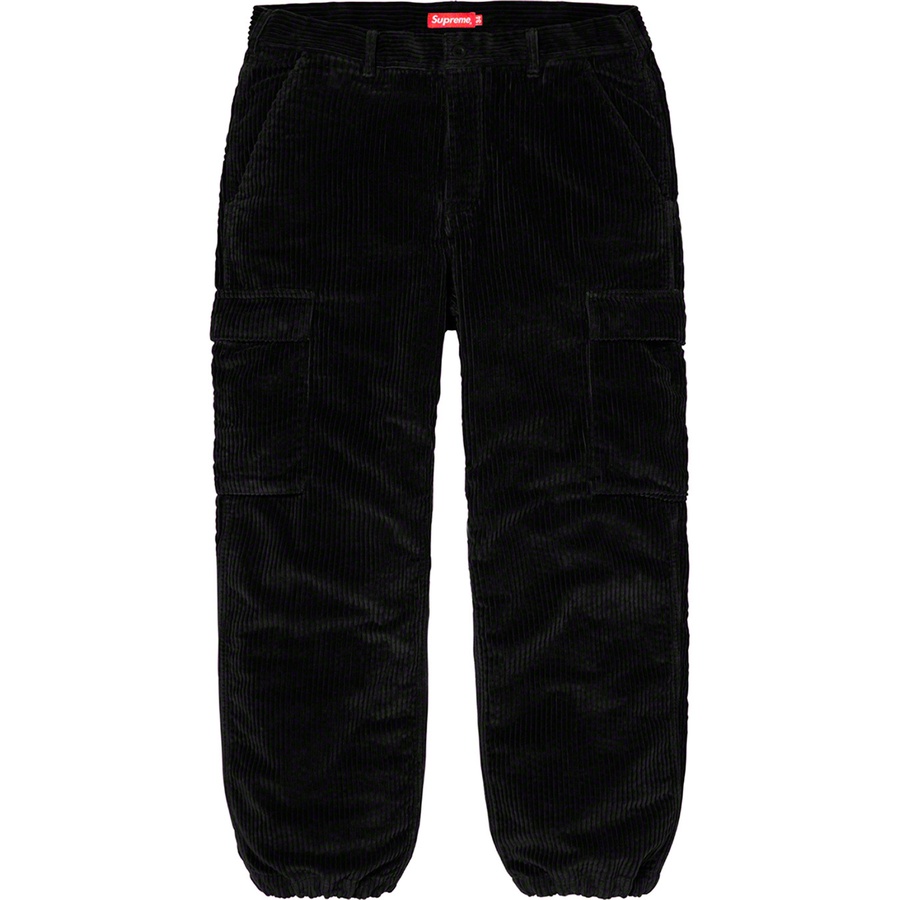 Supreme Wide Wale Corduroy Cargo Pant (SS20) - Black - $188