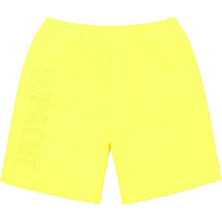 Supreme Overdyed Sweatshort (SS20) - Bright Yellow - $118