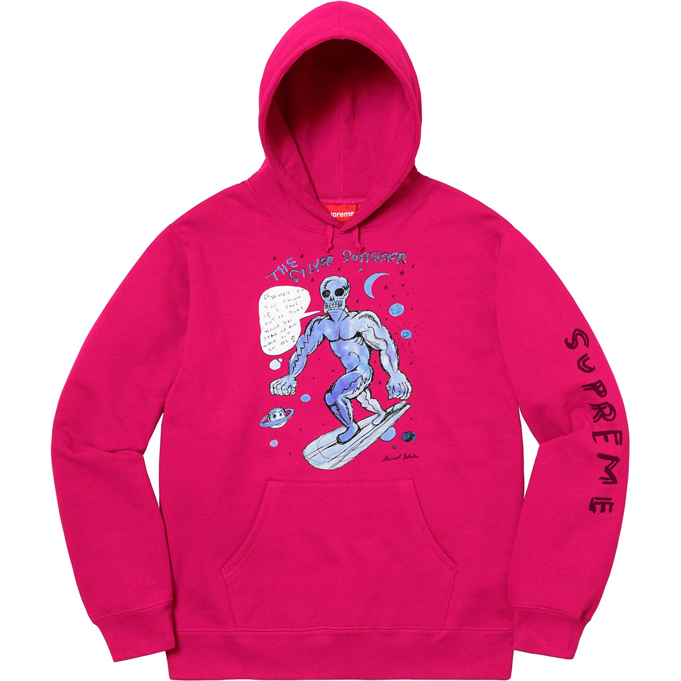 Supreme Daniel Johnston Hooded Sweatshirt (SS20) - Fuchsia - $158