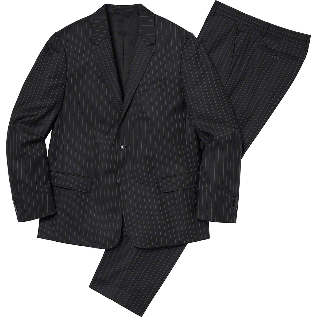 Supreme Wool Suit (SS20) - Black Pinstripe - $598