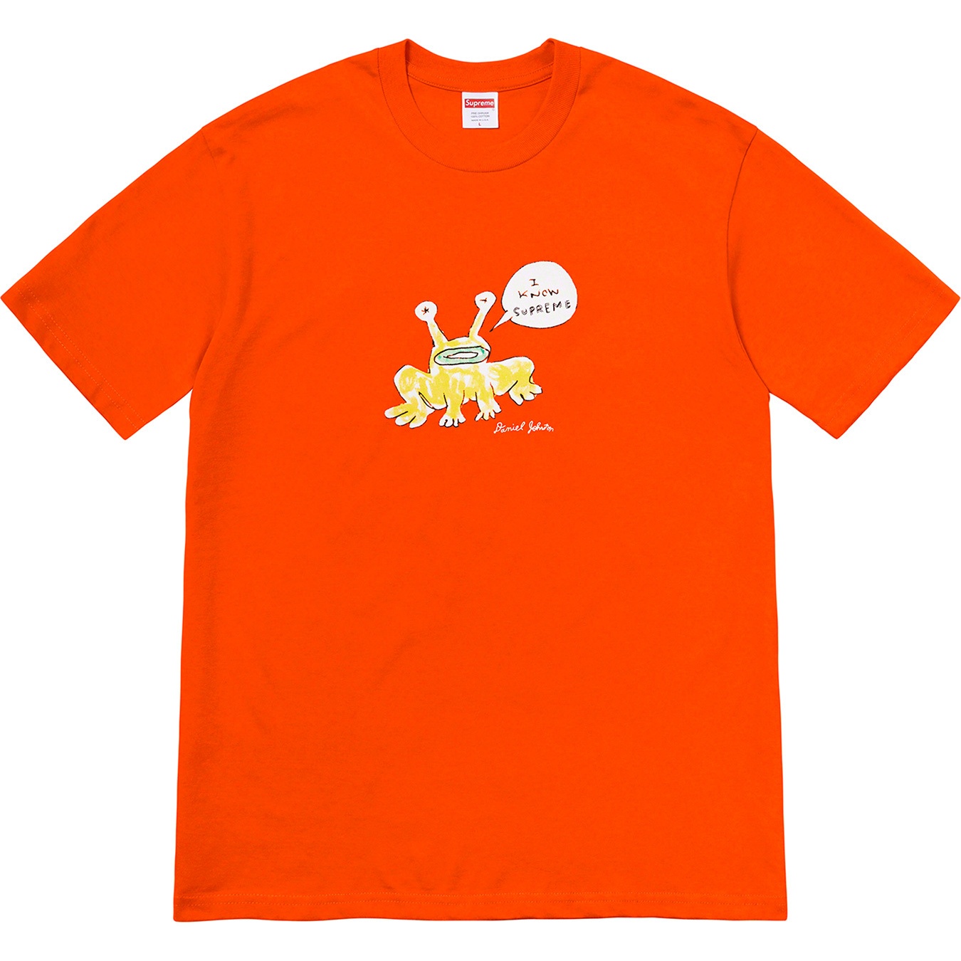 Supreme Daniel Johnston Frog Tee (SS20) - Orange - $44
