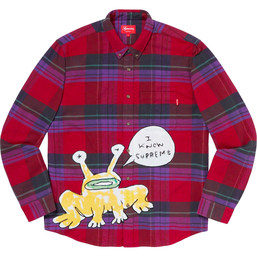 Supreme Daniel Johnston Plaid Shirt (SS20) - Red - $148