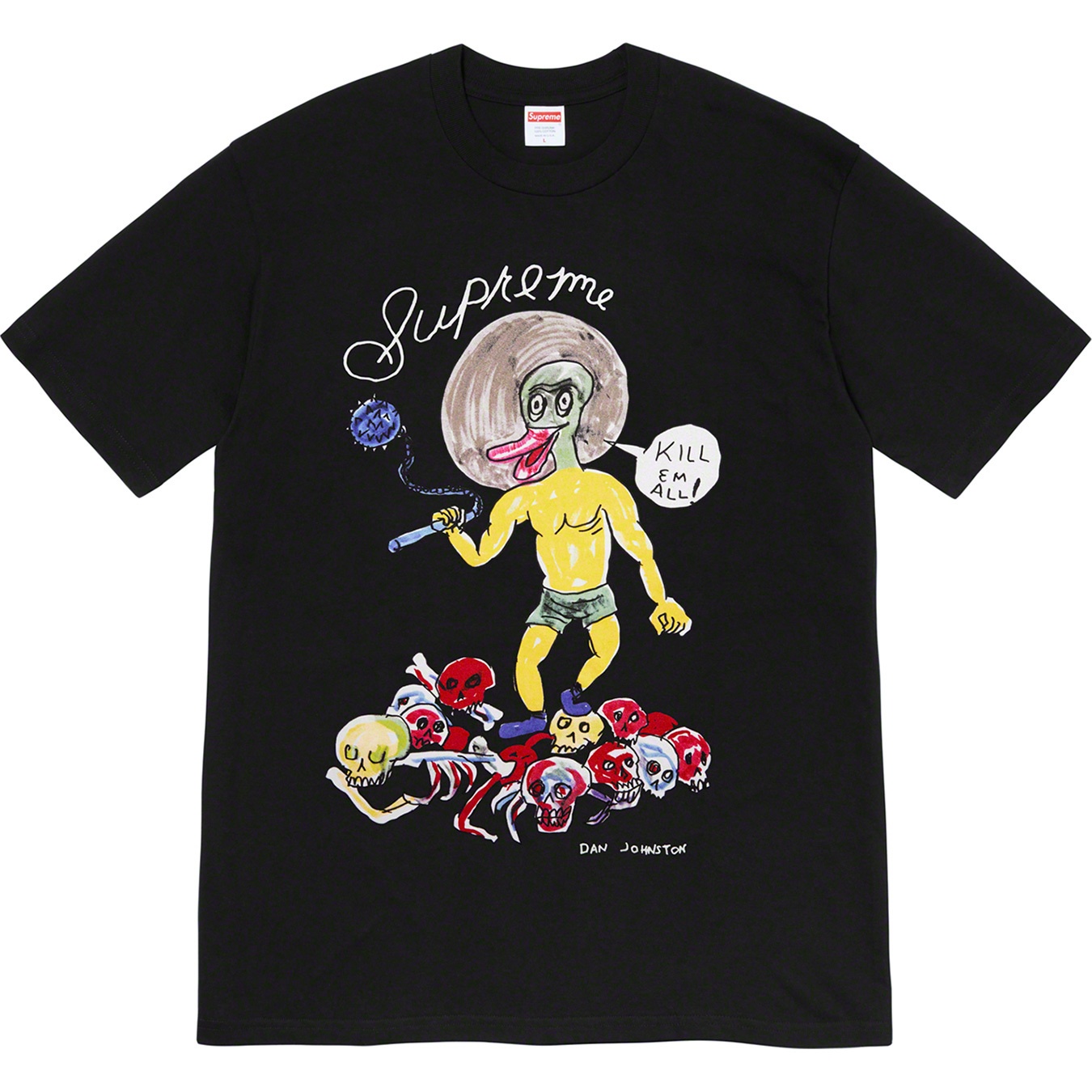 Supreme Daniel Johnston Kill Em All Tee (SS20) - Black - $44