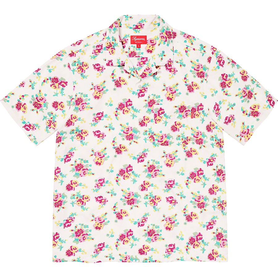 Supreme Floral Rayon S S Shirt (SS20) - White - $138