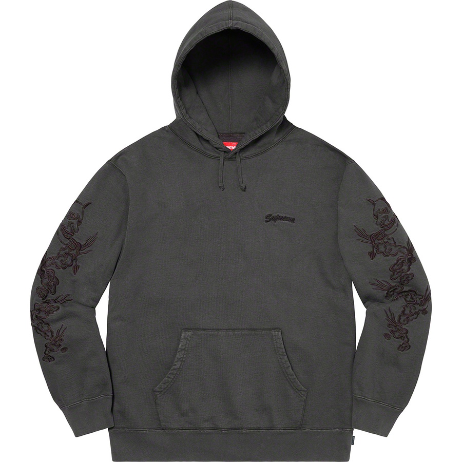 Supreme Dragon Overdyed Hooded Sweatshirt (SS20) - Black - $168