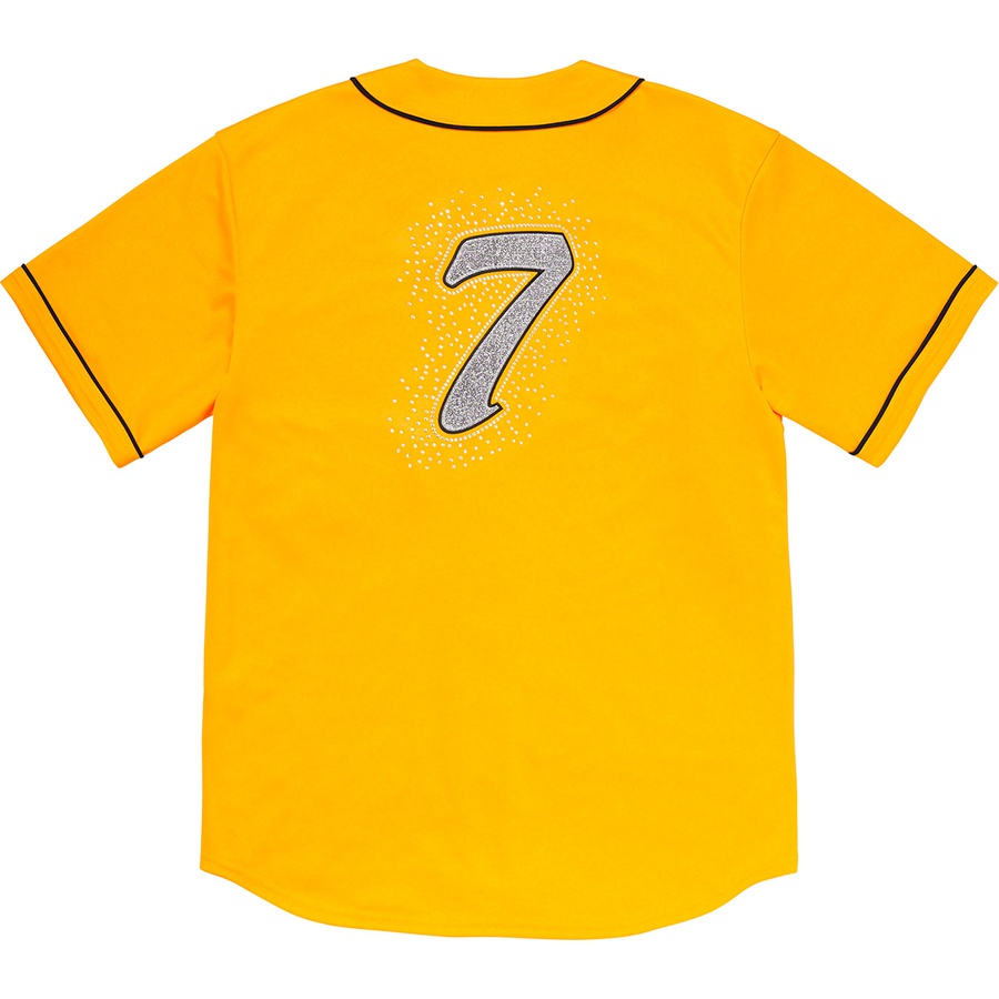 Supreme Rhinestone Baseball Jersey (SS20) - Yellow - $138