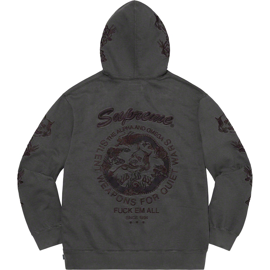 Supreme Dragon Overdyed Hooded Sweatshirt (SS20) - Black - $168
