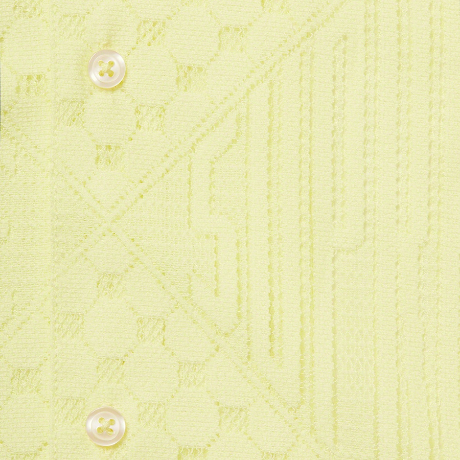 Supreme Lace S S Shirt (SS20) - Pale Yellow - $128
