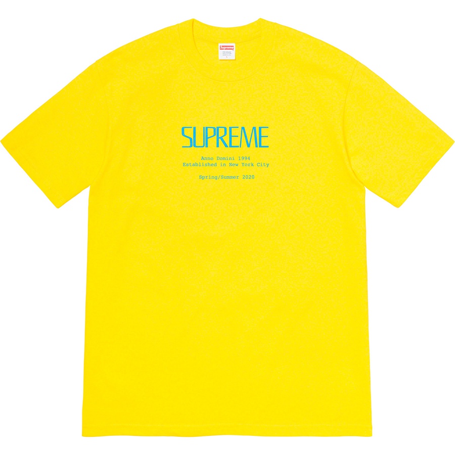 Supreme Anno Domini Tee (SS20) - Yellow - $38