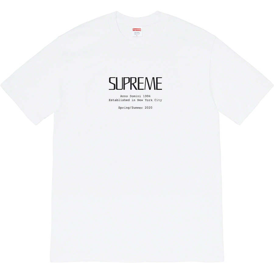 Supreme Anno Domini Tee (SS20) - White - $38