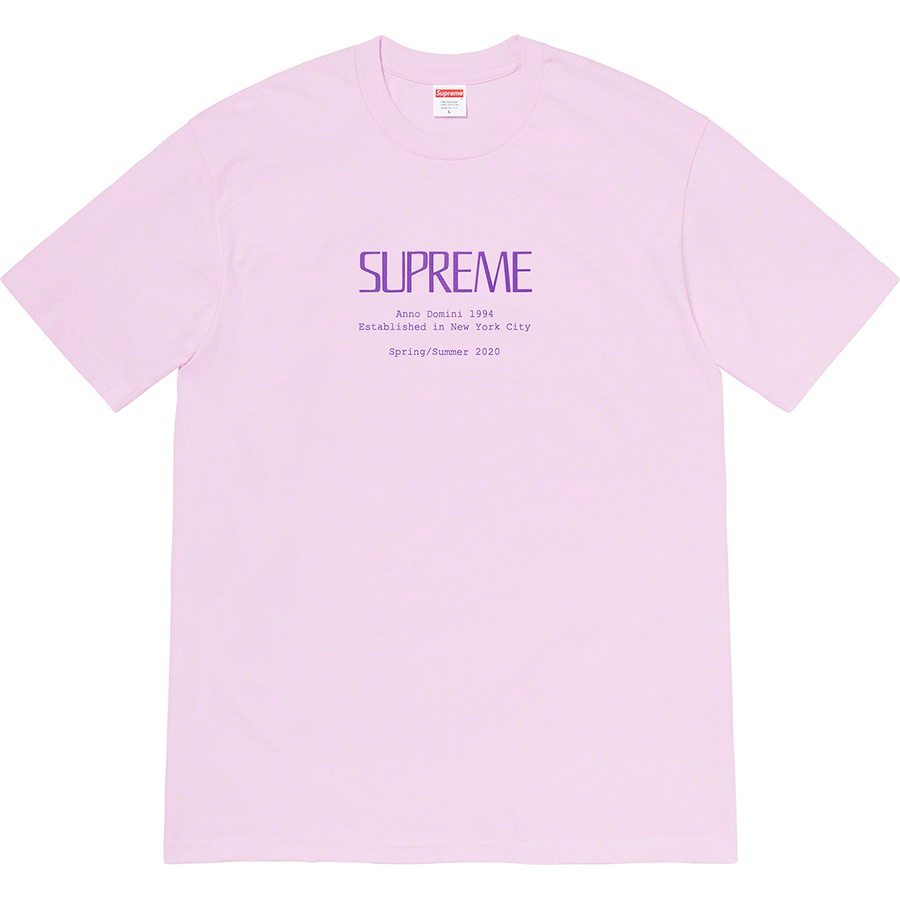 Supreme Anno Domini Tee (SS20) - Light Purple - $38