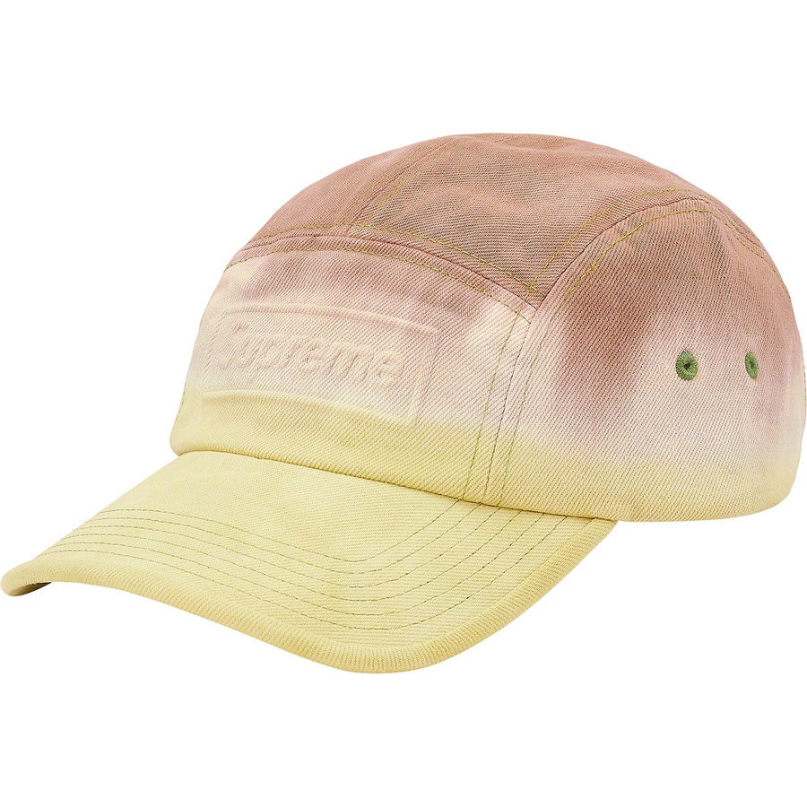 Supreme Embossed Denim Camp Cap (SS20) - Brown Dip Dye - $50