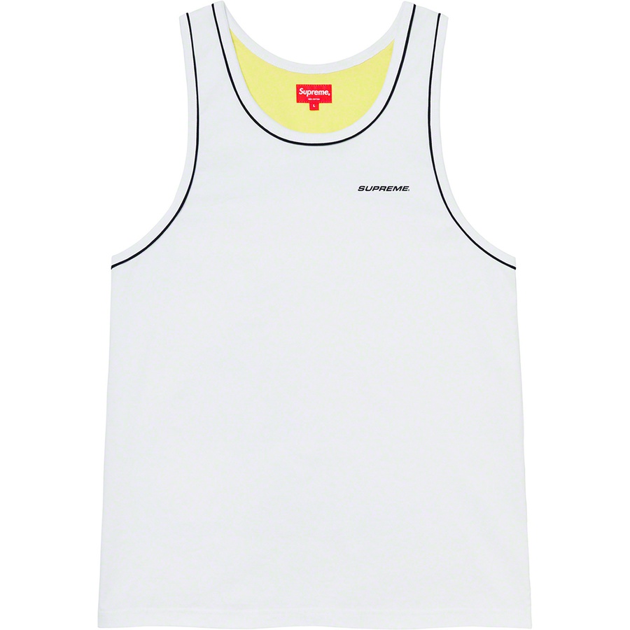 Supreme Piping Tank Top (SS20) - White - $68