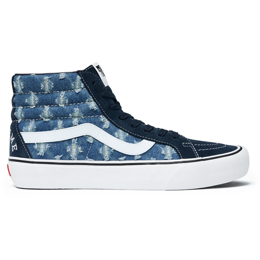 Supreme Supreme Vans Hole Punch Denim Sk8-Hi Pro (SS20) - Blue - $110