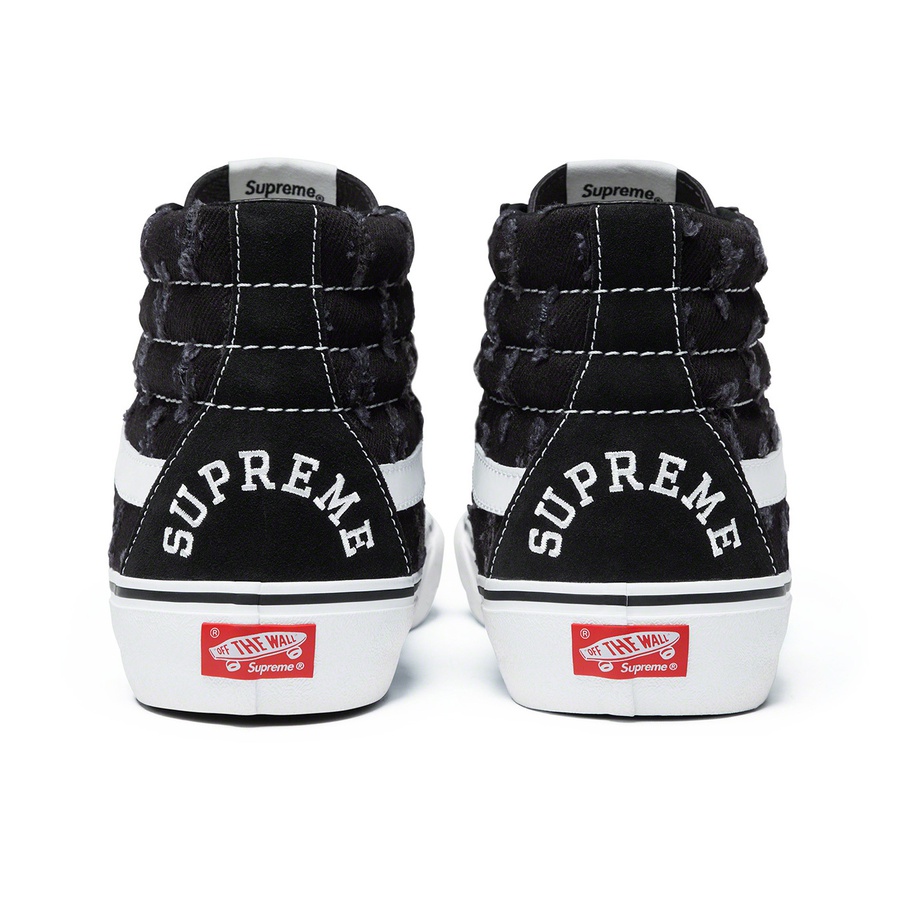 Supreme Supreme Vans Hole Punch Denim Sk8-Hi Pro (SS20) - Black - $110