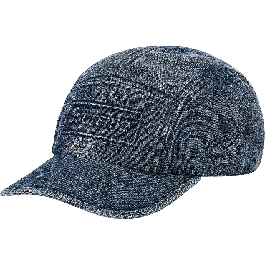 Supreme Embossed Denim Camp Cap (SS20) - Blue - $50