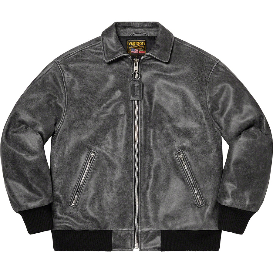 Supreme Supreme Vanson Leathers Worn Leather Jacket (FW20) - Black - $798