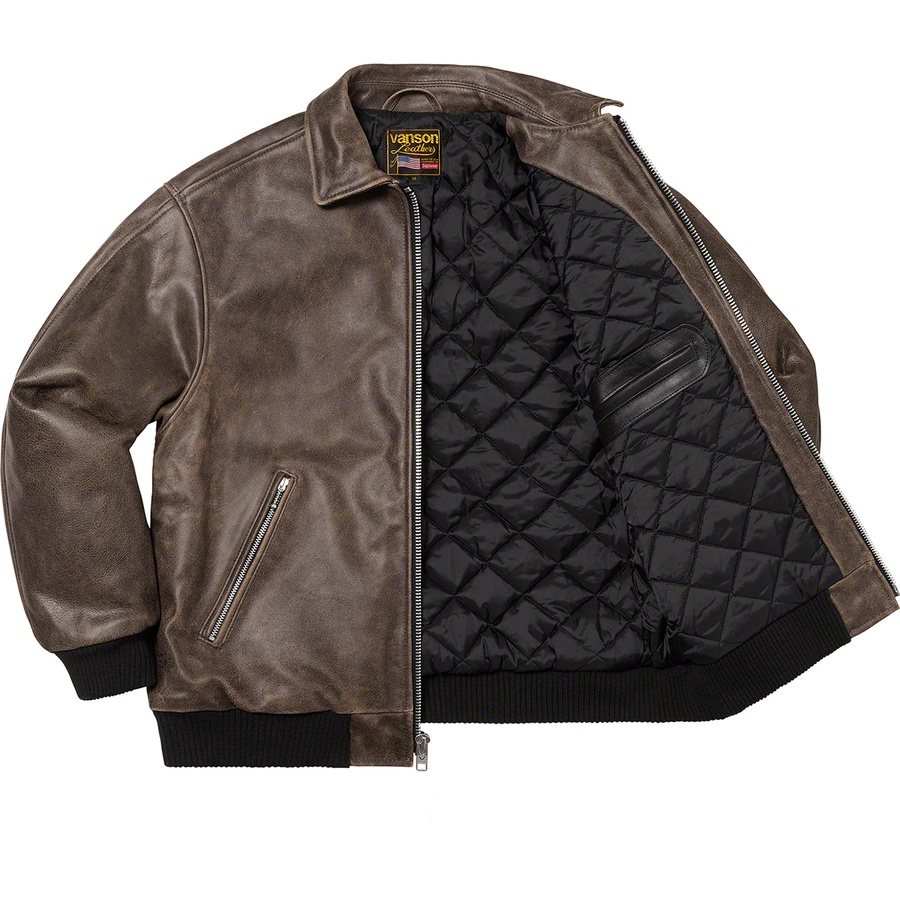Supreme Supreme Vanson Leathers Worn Leather Jacket (FW20) - Brown - $798