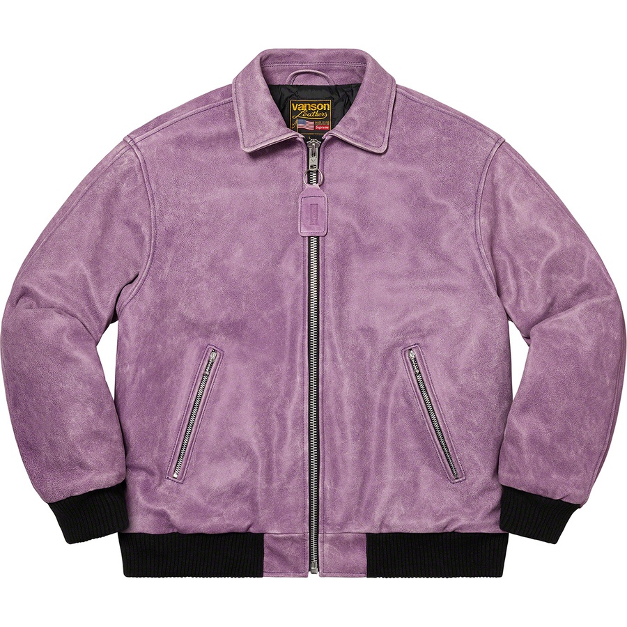 Supreme Supreme Vanson Leathers Worn Leather Jacket (FW20) - Dark Purple - $798
