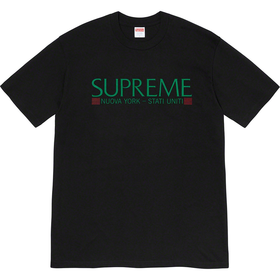 Supreme Nuova York Tee (FW20) - Black - $38