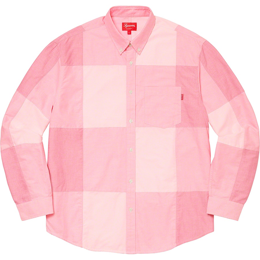 Supreme Patchwork Oxford Shirt (FW20) - Red - $128