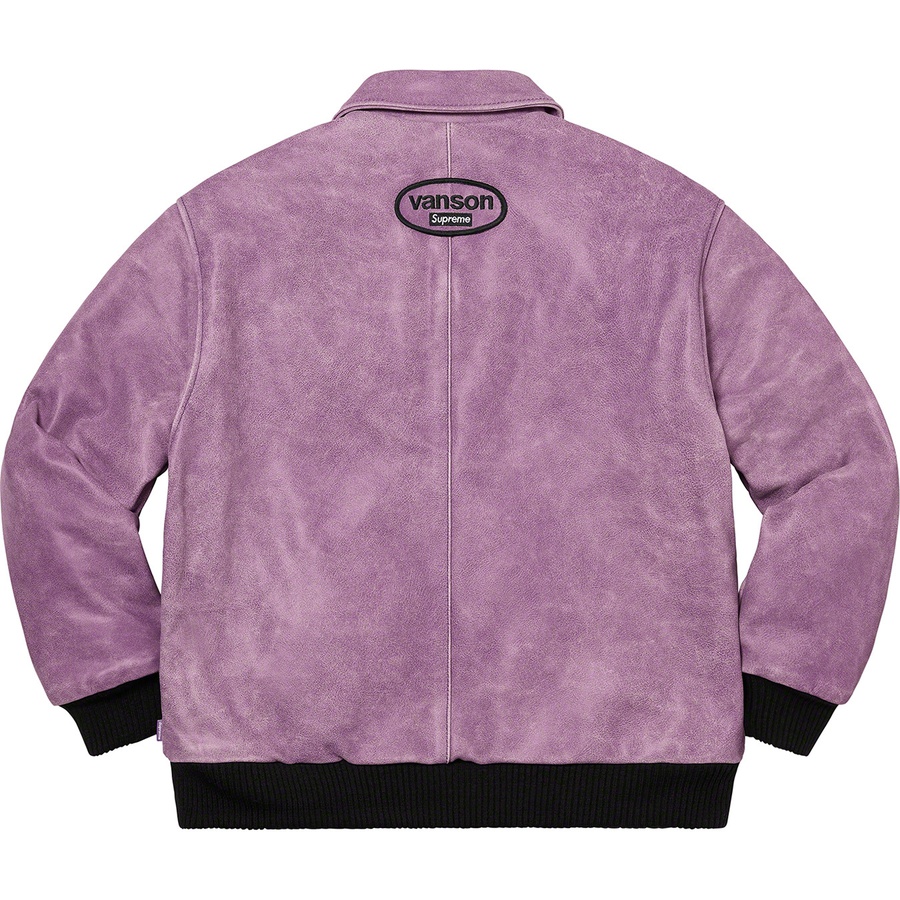 Supreme Supreme Vanson Leathers Worn Leather Jacket (FW20) - Dark Purple - $798