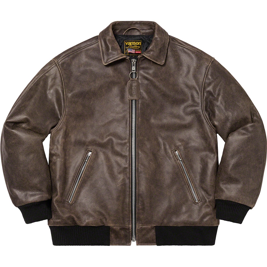 Supreme Supreme Vanson Leathers Worn Leather Jacket (FW20) - Brown - $798