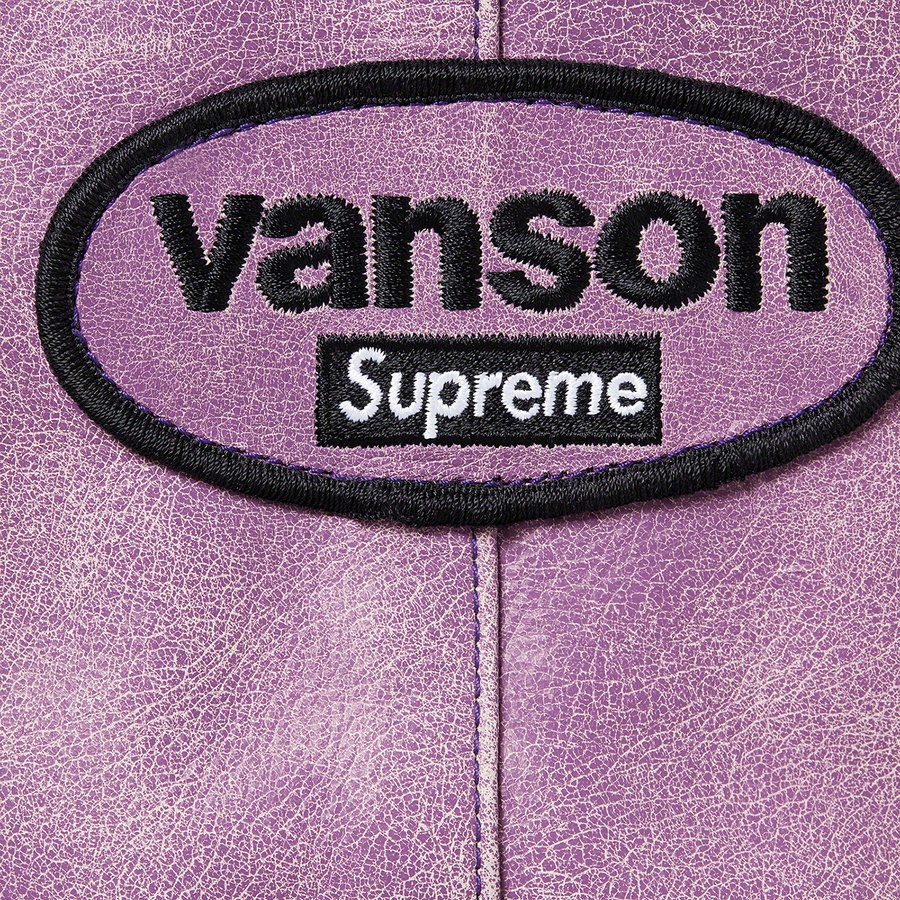 Supreme Supreme Vanson Leathers Worn Leather Jacket (FW20) - Dark Purple - $798