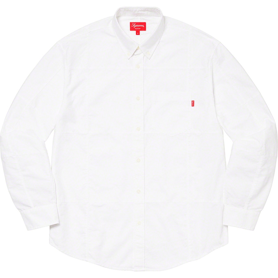 Supreme Patchwork Oxford Shirt (FW20) - White - $128