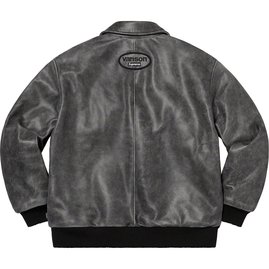 Supreme Supreme Vanson Leathers Worn Leather Jacket (FW20) - Black - $798