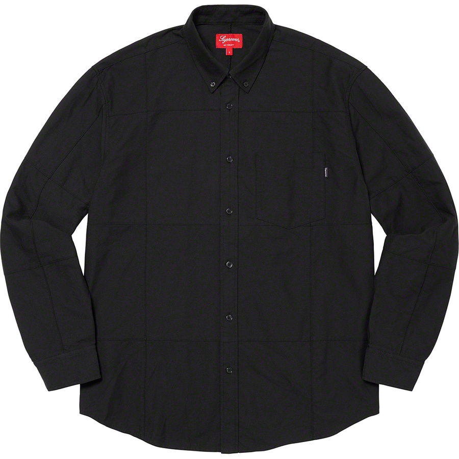 Supreme Patchwork Oxford Shirt (FW20) - Black - $128