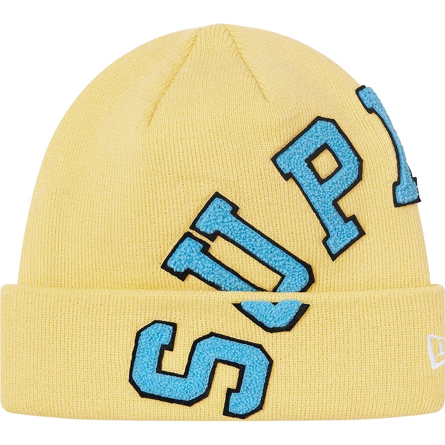Supreme New Era Big Arc Beanie (FW20) - Light Yellow - $38
