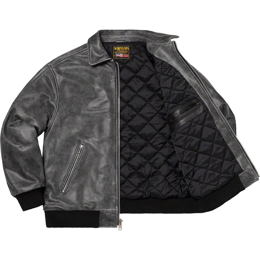 Supreme Supreme Vanson Leathers Worn Leather Jacket (FW20) - Black - $798