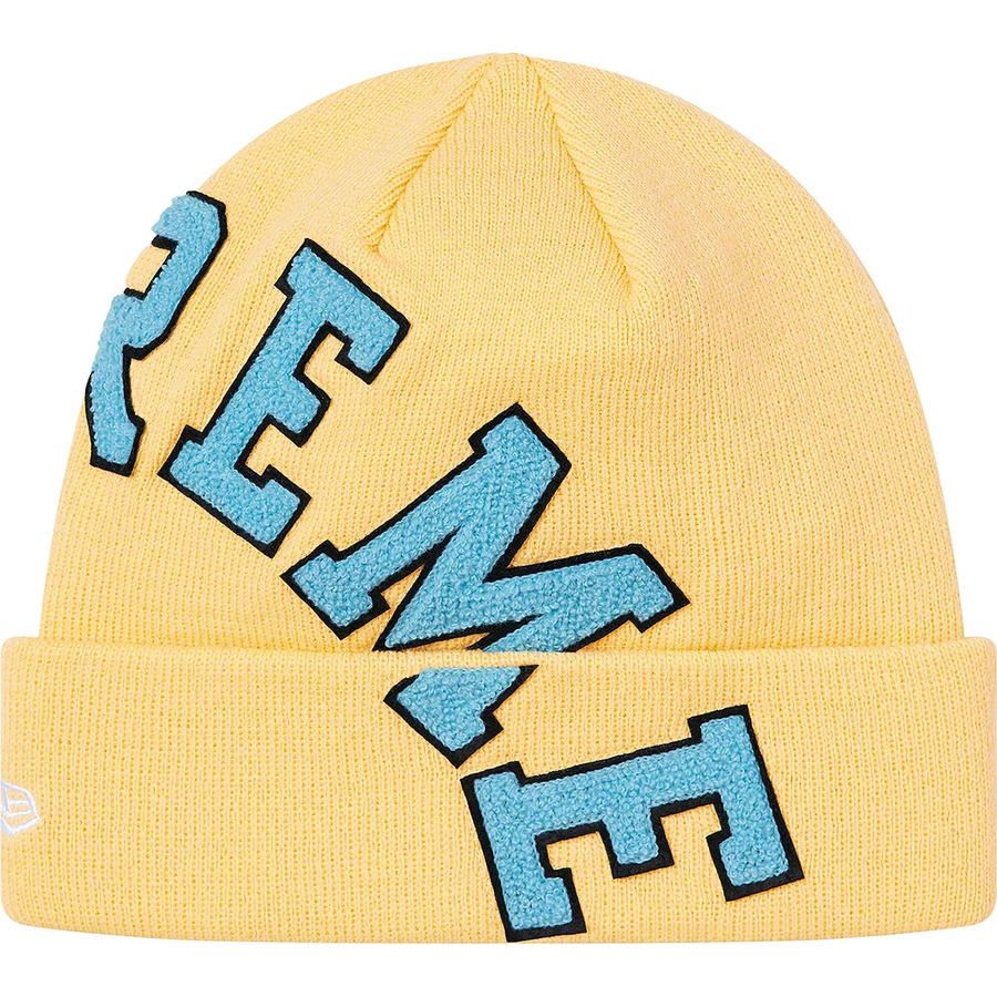 Supreme New Era Big Arc Beanie (FW20) - Light Yellow - $38