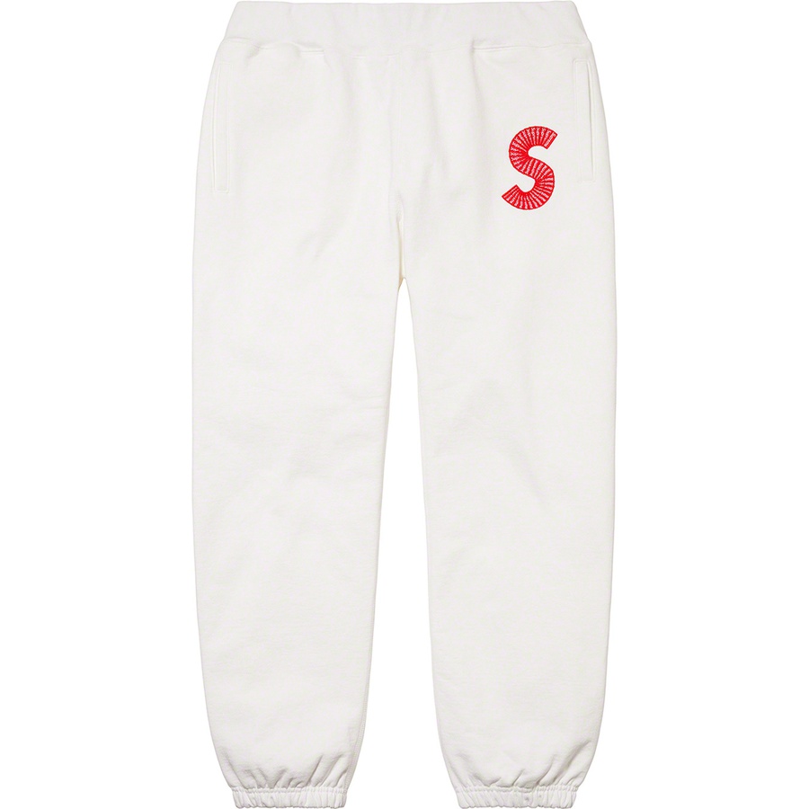 Supreme S Logo Sweatpant (FW20) - White - $158
