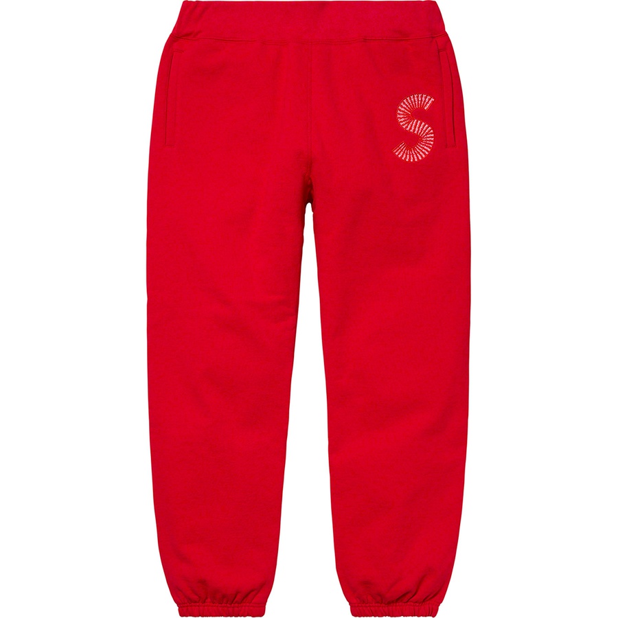 Supreme S Logo Sweatpant (FW20) - Red - $158