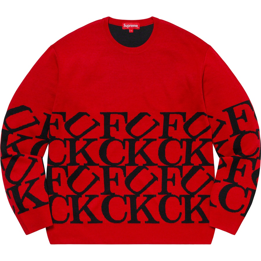 Supreme Fuck Sweater (FW20) - Red - $148