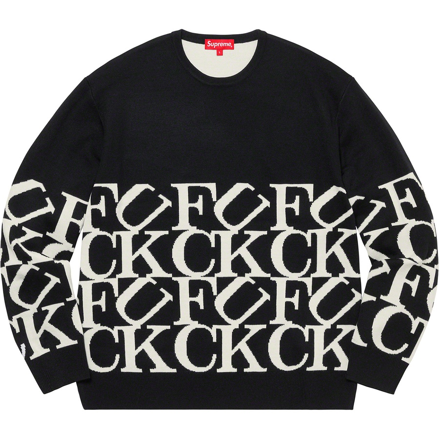 Supreme Fuck Sweater (FW20) - Black - $148