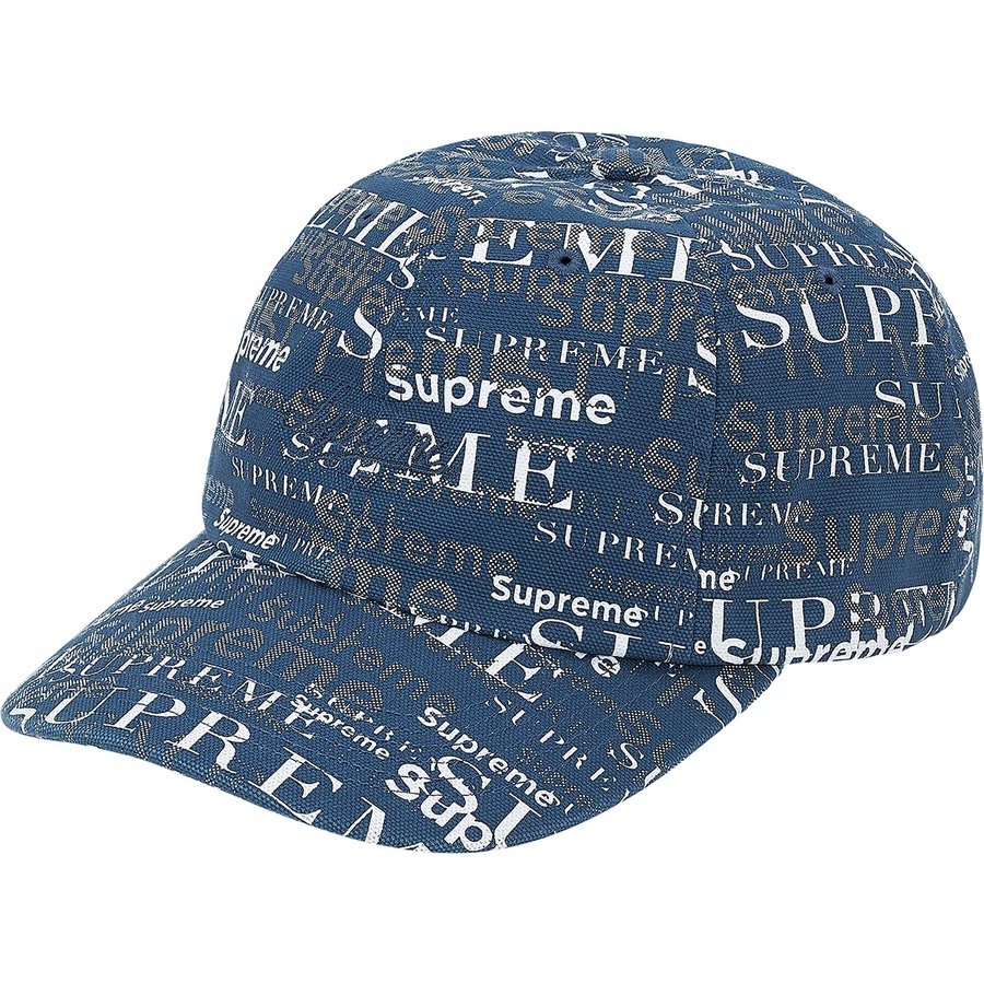Supreme Logo Pattern 6-Panel (FW20) - Light Navy - $48