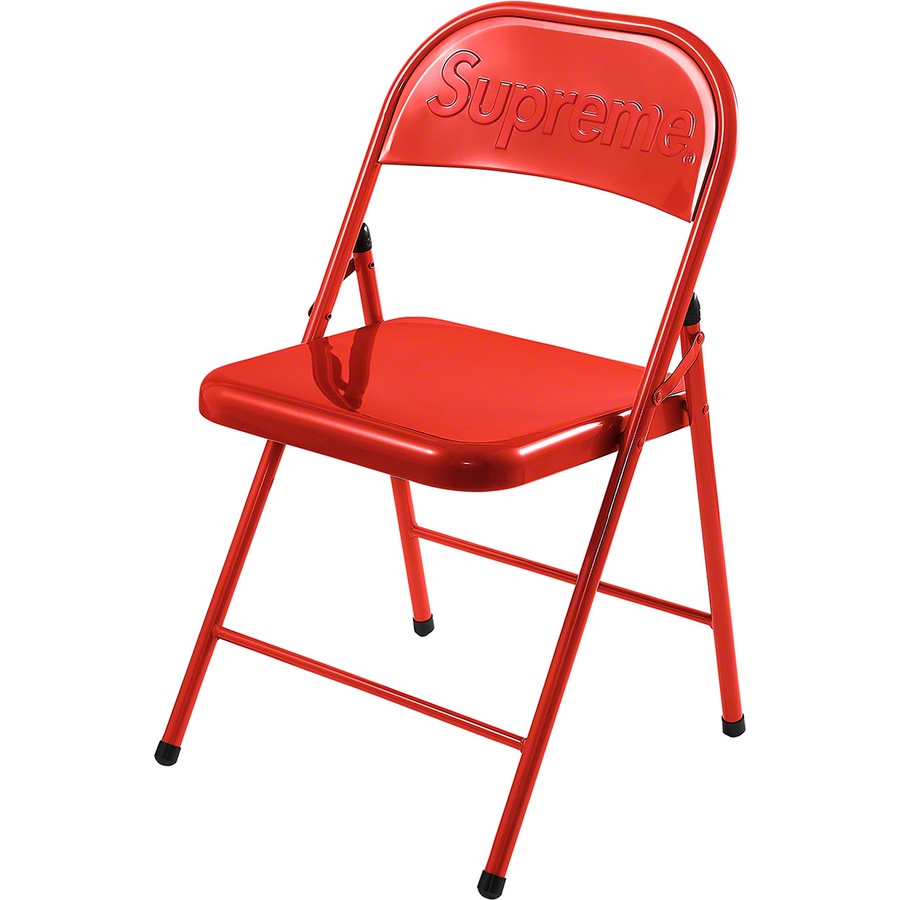 Supreme Metal Folding Chair (FW20) - Red - $48