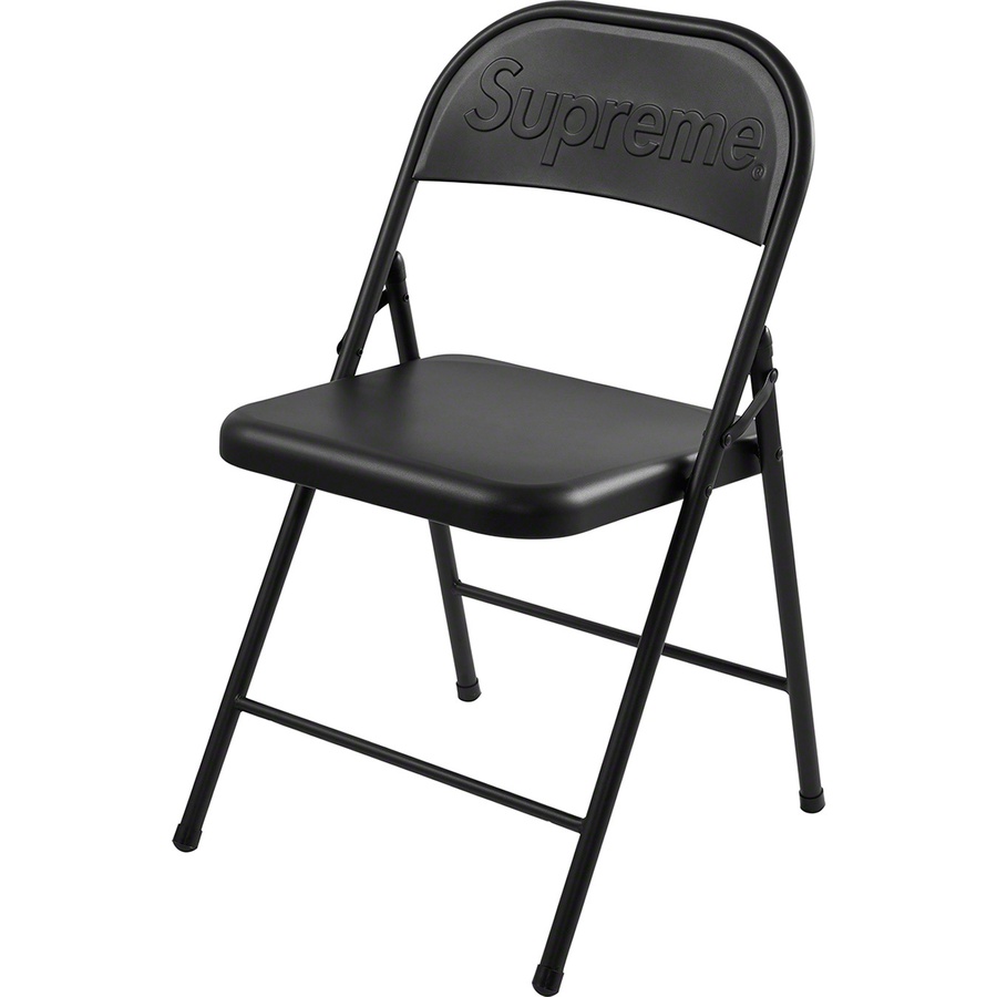 Supreme Metal Folding Chair (FW20) - Black - $48