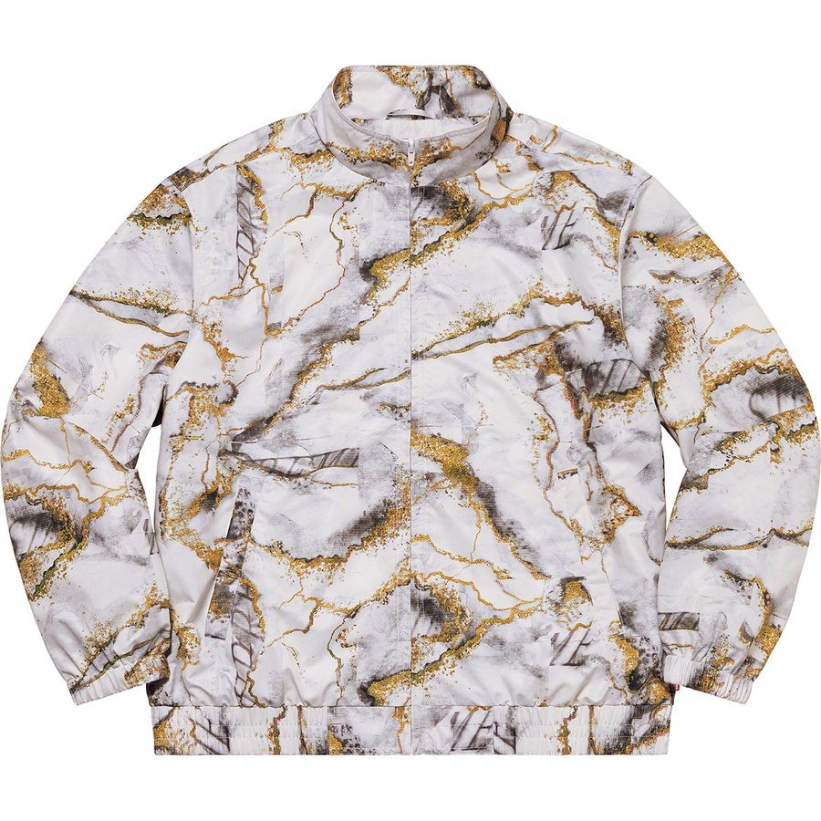 Supreme Marble Track Jacket (FW20) - White - $158