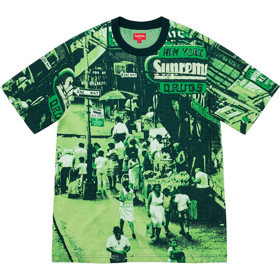 Supreme Street Scene Jacquard S S Top (FW20) - Green - $98